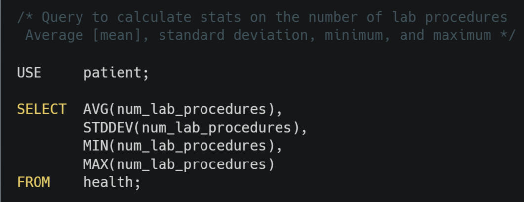 SQL code